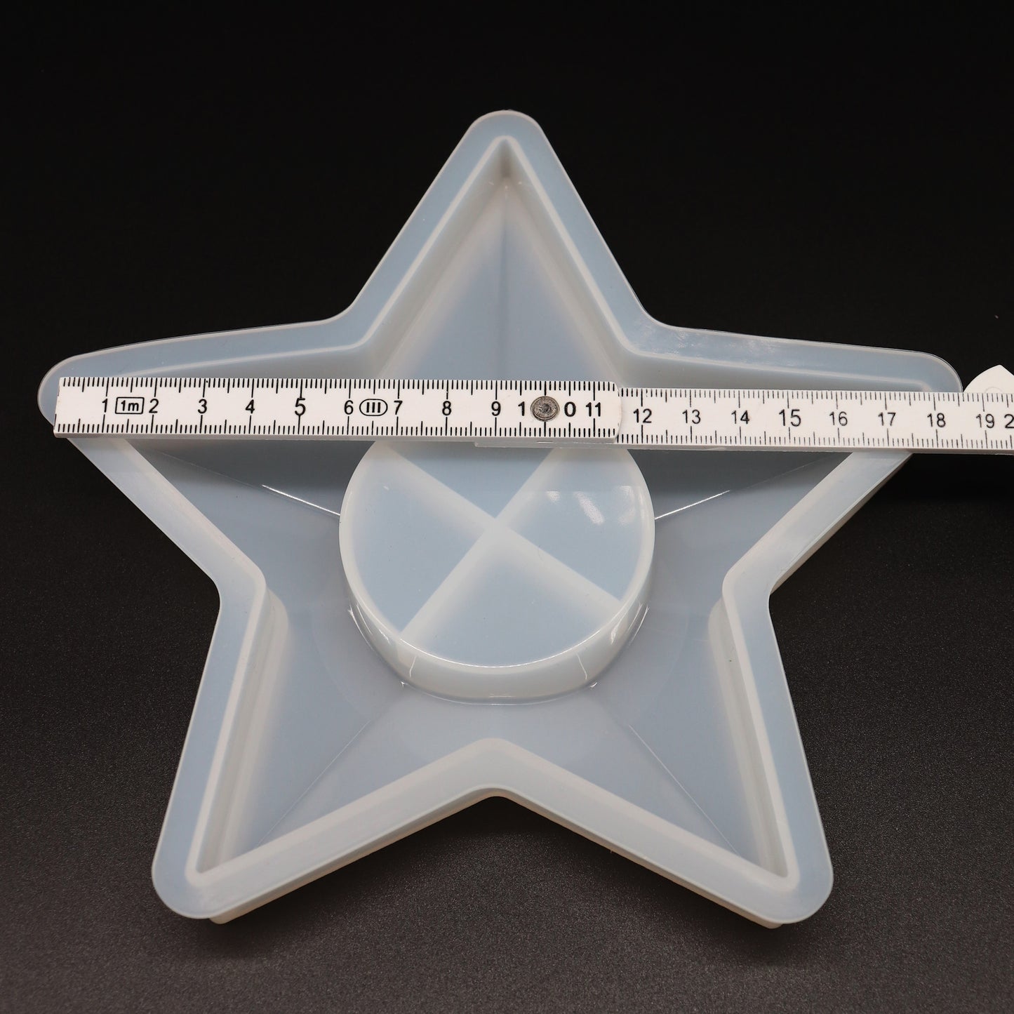 Silikonform Kerzenhalter Stern Gießform Kerzenteller für Raysin ca 18 cm