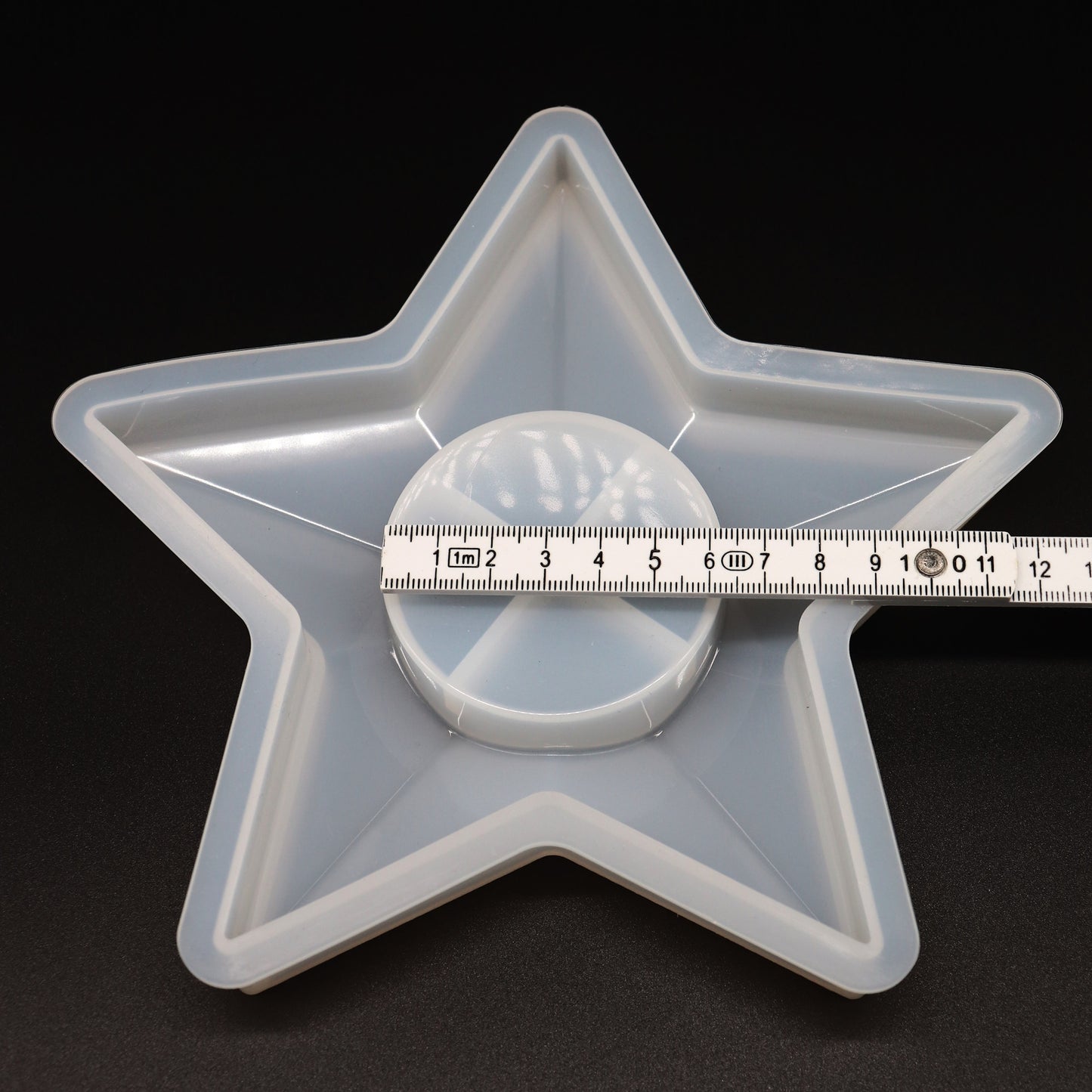 Silikonform Kerzenhalter Stern Gießform Kerzenteller für Raysin ca 18 cm