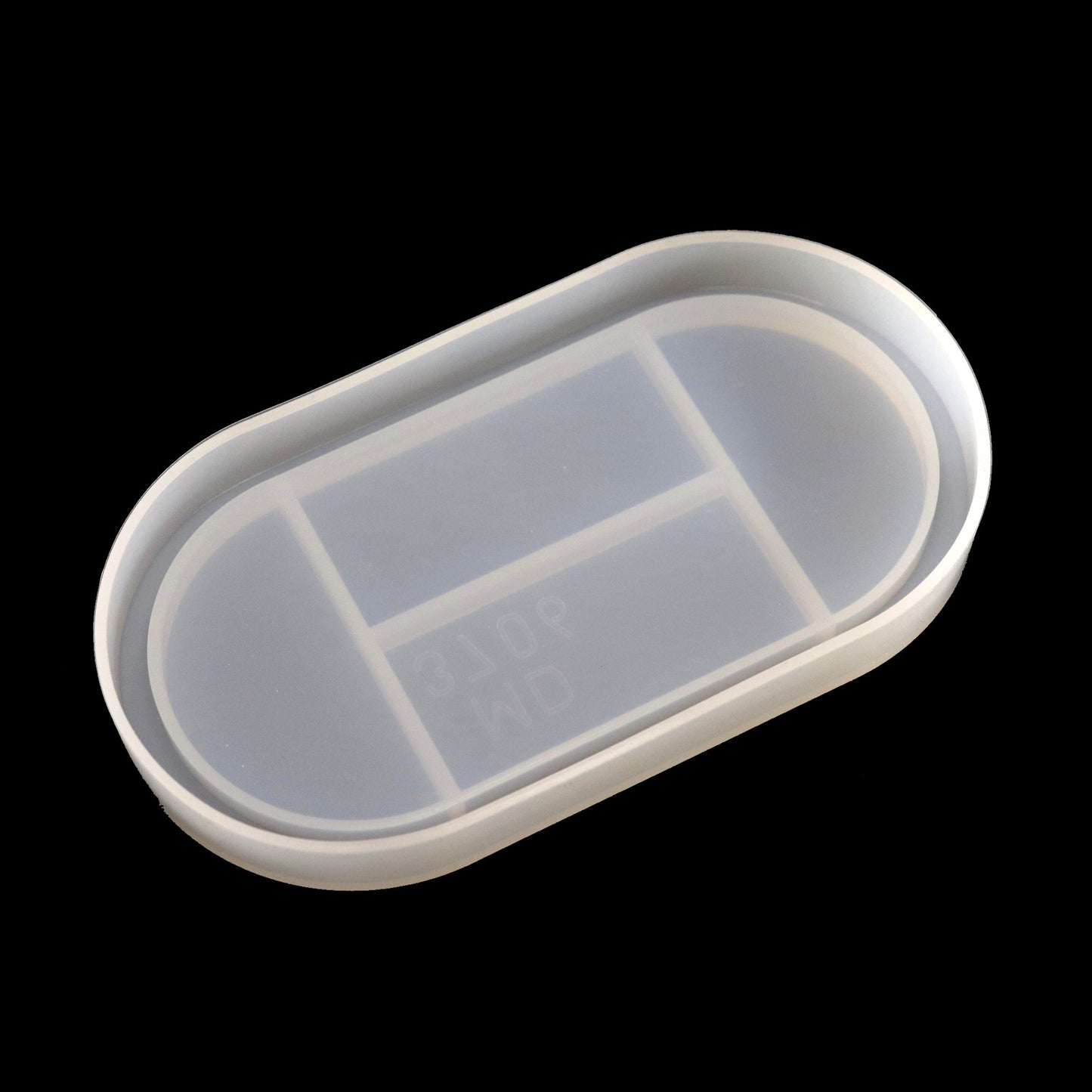 Silikonform Ovale Tablett Form mit Rand für Epoxidharze oder Gießpulver ca 18 cm
