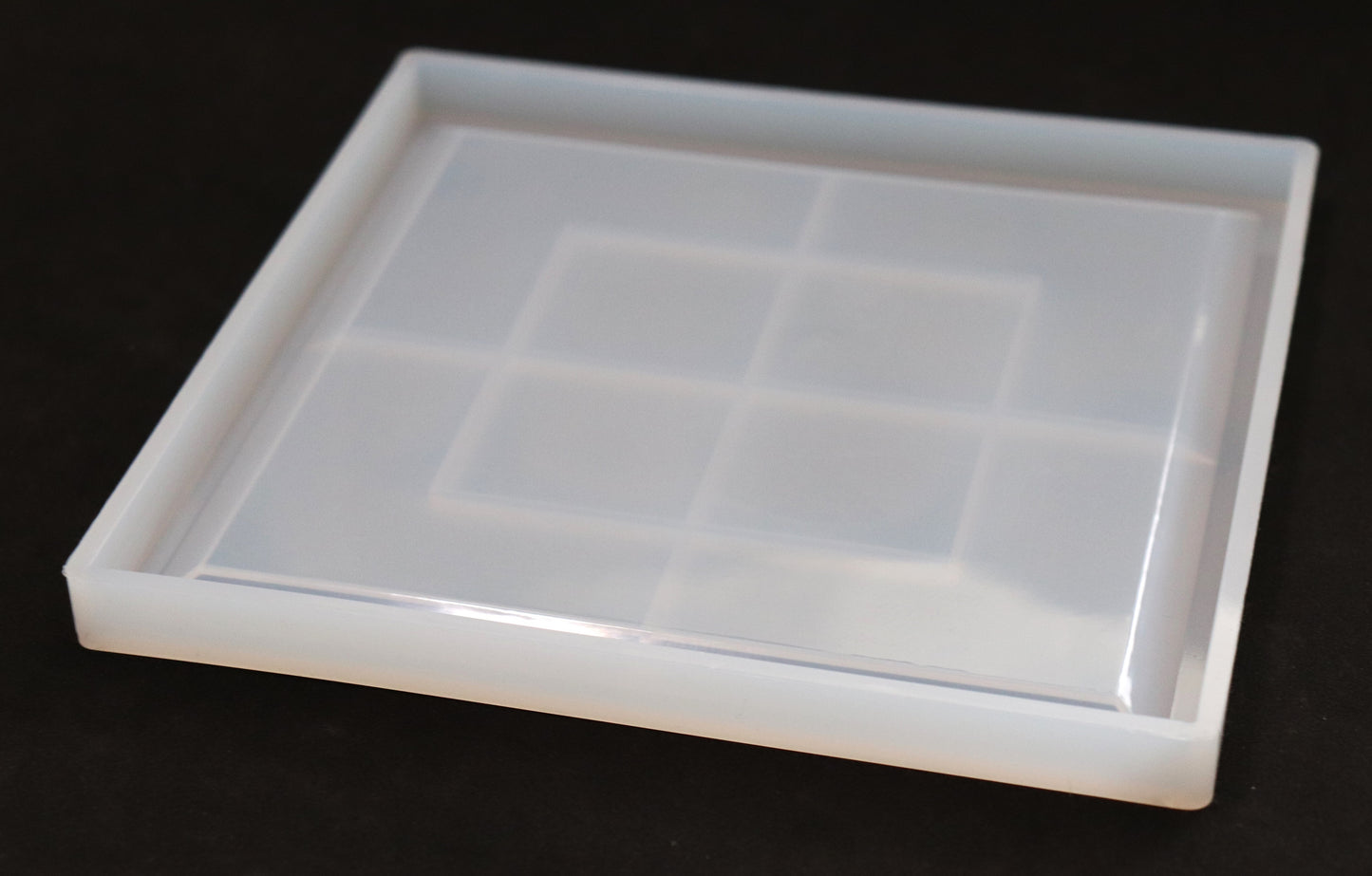 Silikonform Quadrat Tablett Gießform Untersetzer mit Rand ca. 19 cm
