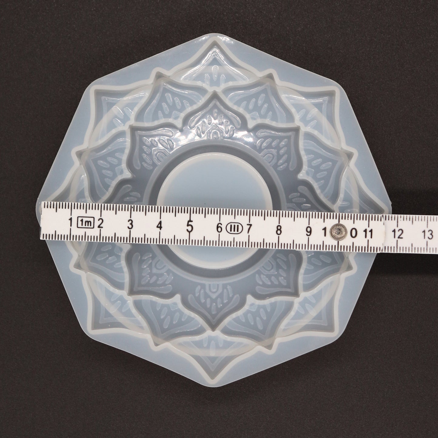 Silikonform Teelichthalter Lotus Blüte 3 Stufig Gießform ca. 11 cm
