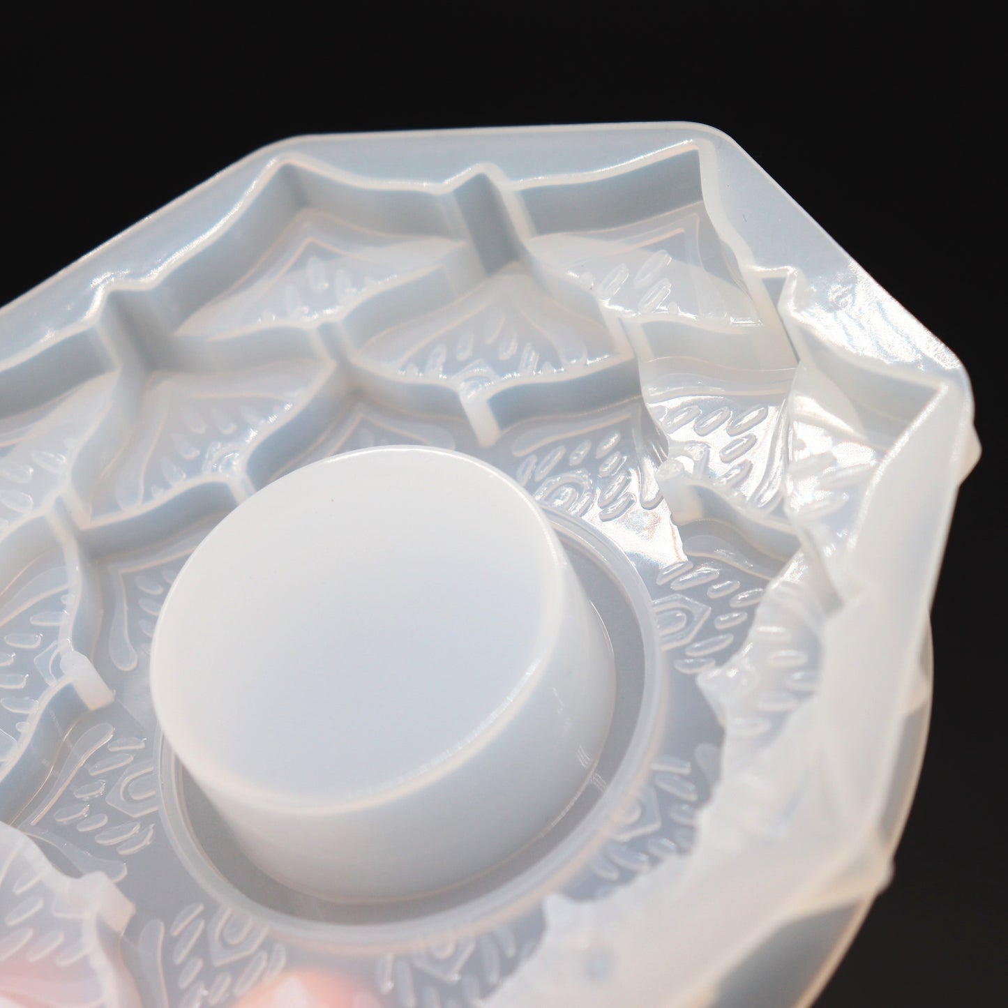 Silikonform Teelichthalter Lotus Blüte 3 Stufig Gießform ca. 11 cm