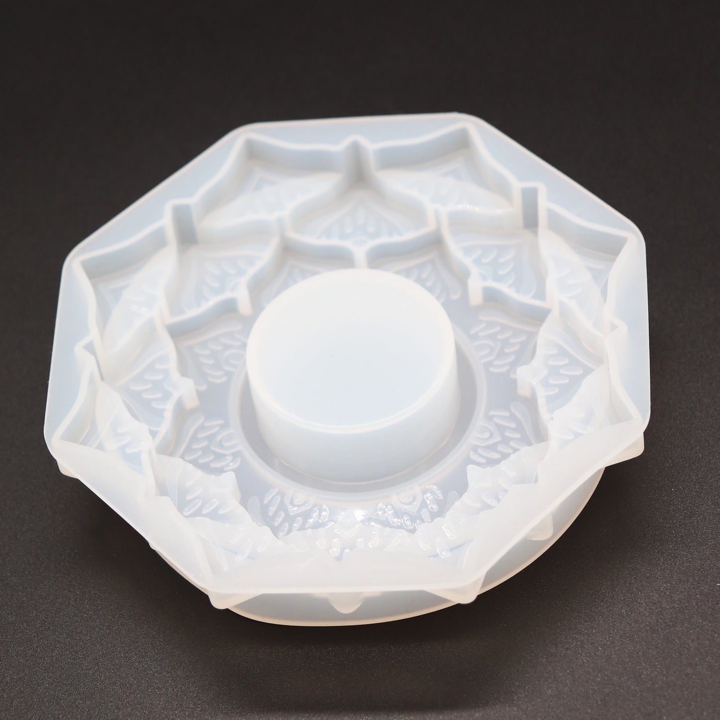 Silikonform Teelichthalter Lotus Blüte 3 Stufig Gießform ca. 11 cm