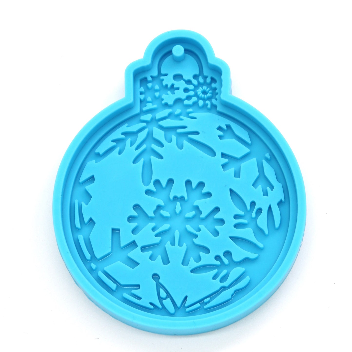 Silikonform Weihnachtskugel Schneeflocken Gießform