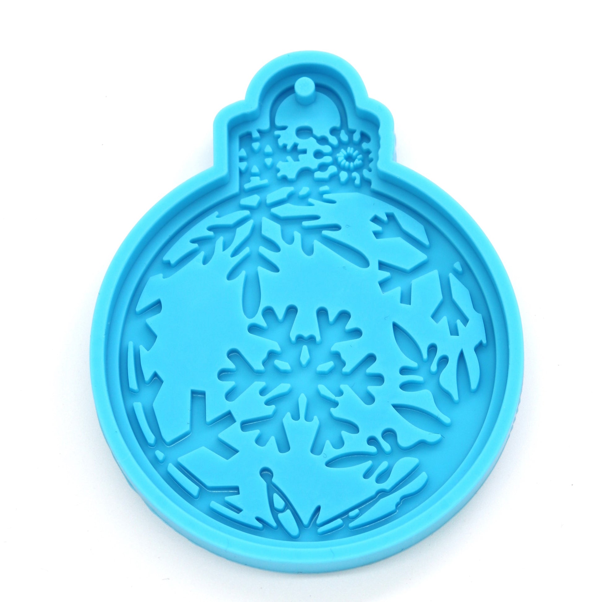 Silikonform Weihnachtskugel Schneeflocken Gießform