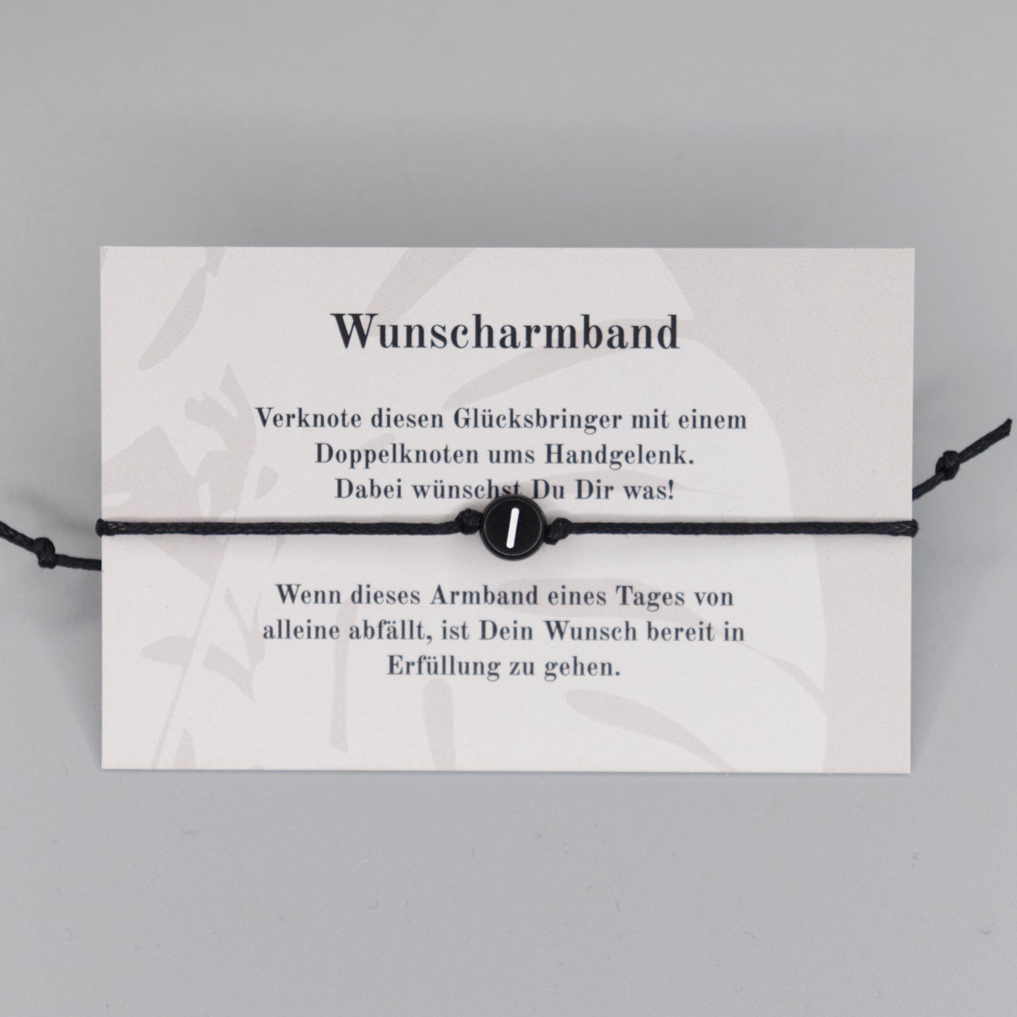 Wunscharmband mit Wunschbuchstabe I aus Acryl. Geschenkideen. Freundschaftsarmbänder. Kleine Geschenke.