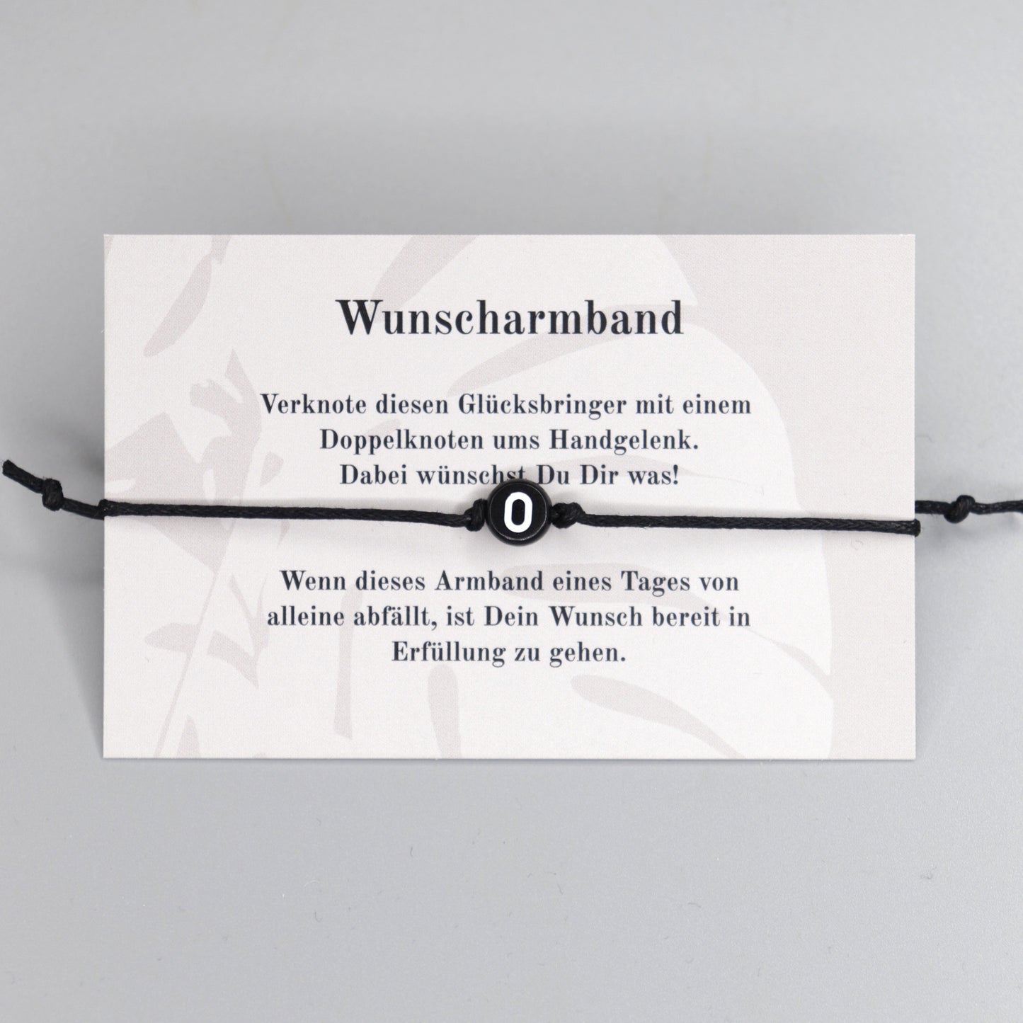 Wunscharmband mit Wunschbuchstabe O aus Acryl. Geschenkideen. Freundschaftsarmbänder. Kleine Geschenke.