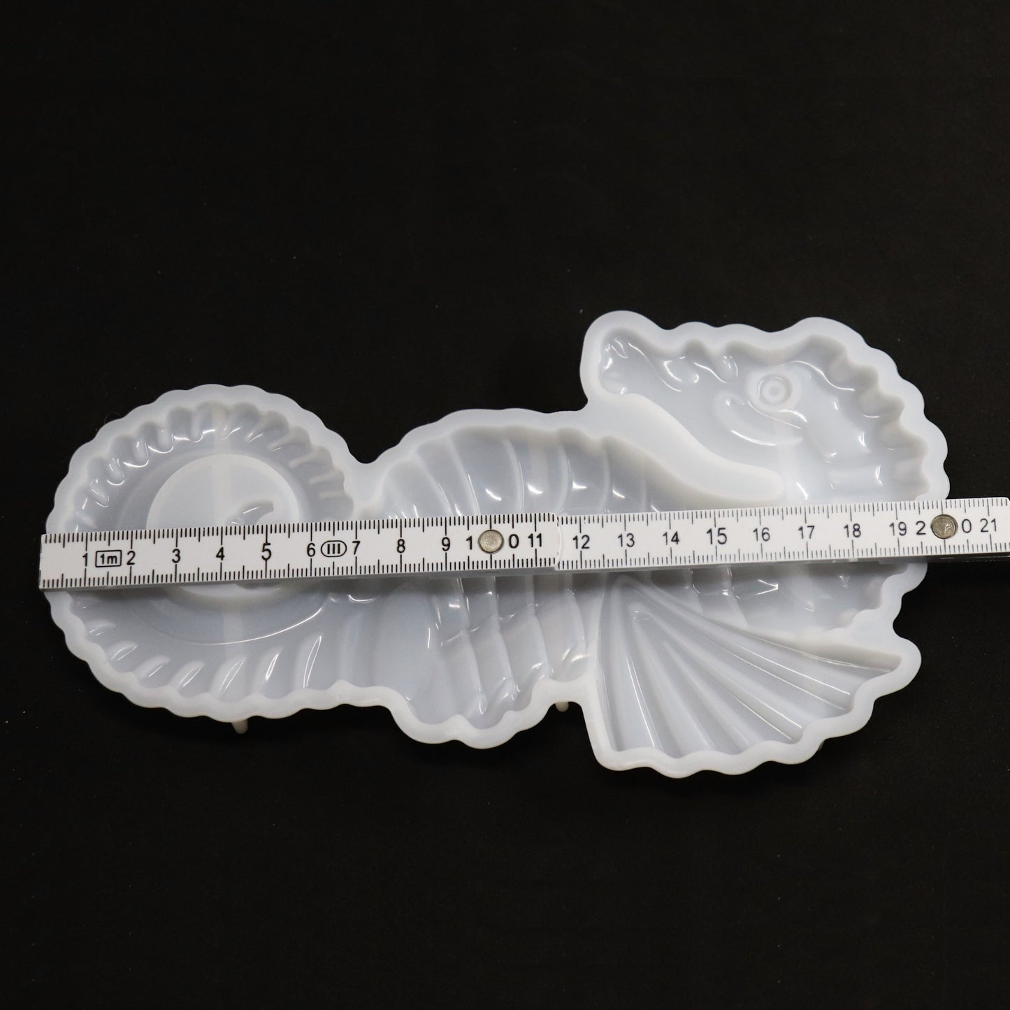 Silikonform Seepferd XL Gießform Seepferdchen für Raysin, Epoxidharz ca. 20 cm