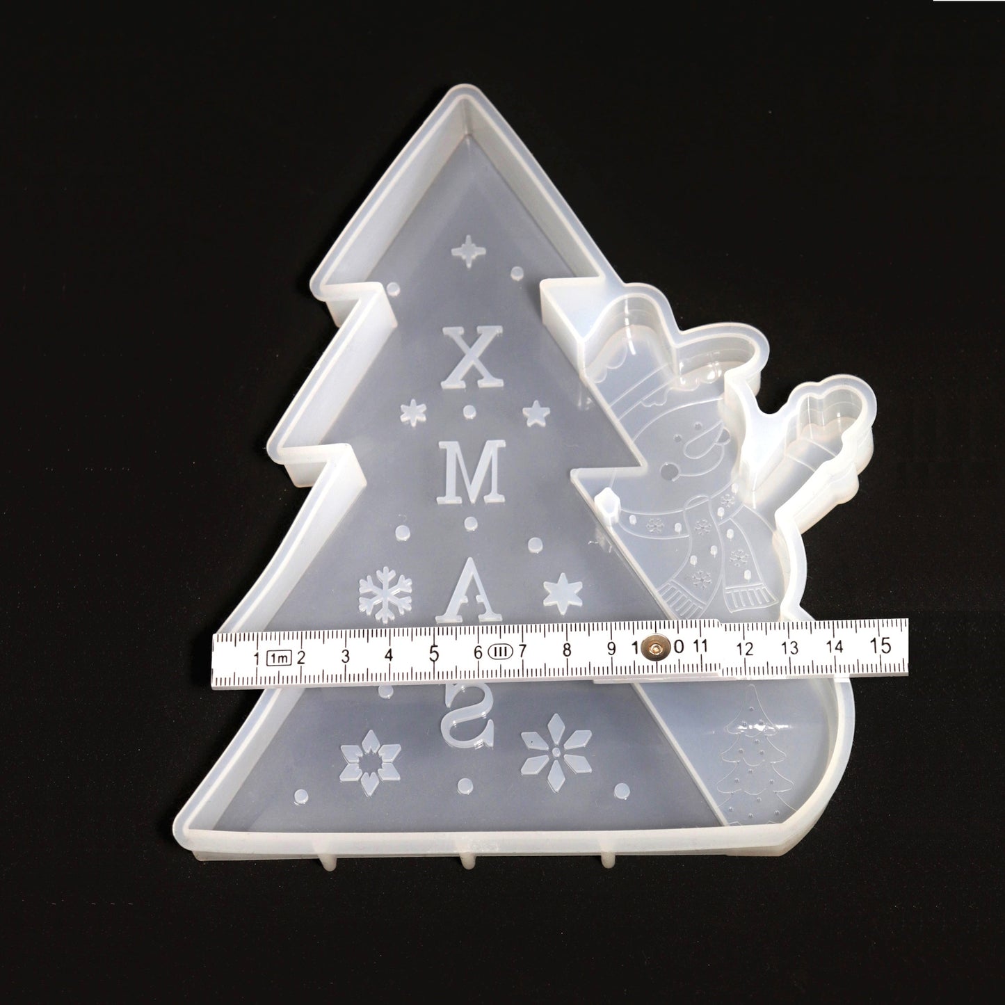 Silikonform XMAS Weihnachten Aufsteller Gießform für Epoxidharz ca. 18,5 cm