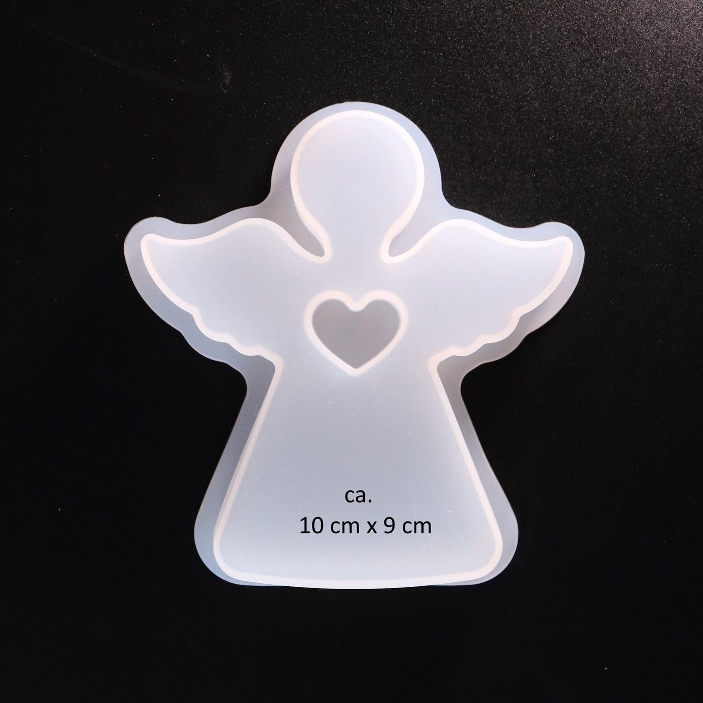 Silikonform Engel mit Herz Gießform Schutzengel Form für Gießpulver ca. 10 cm