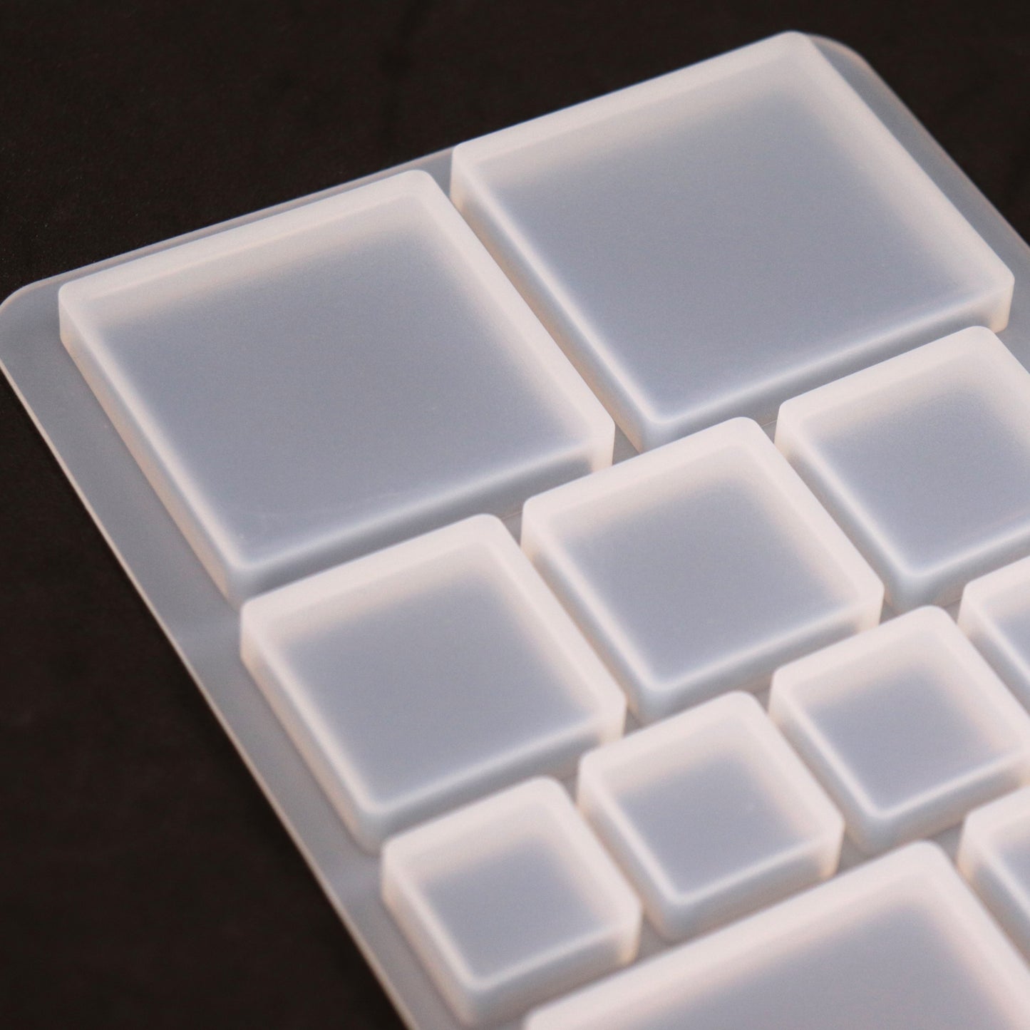 Silikonform Quadratisch Gießform Cabochons für Resin, Raysin ca. 1 bis 5 cm