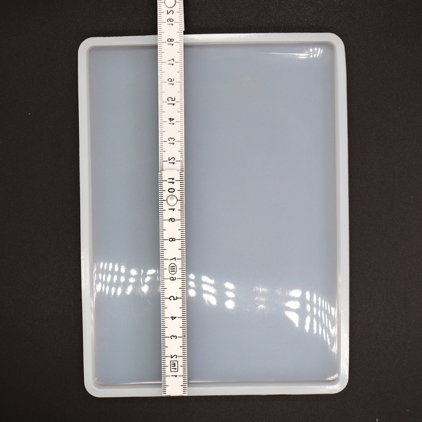 Silikonform Tablett Rechteckig Gießform Dekoteller für Raysin ca. 17,5 x 12,5 cm