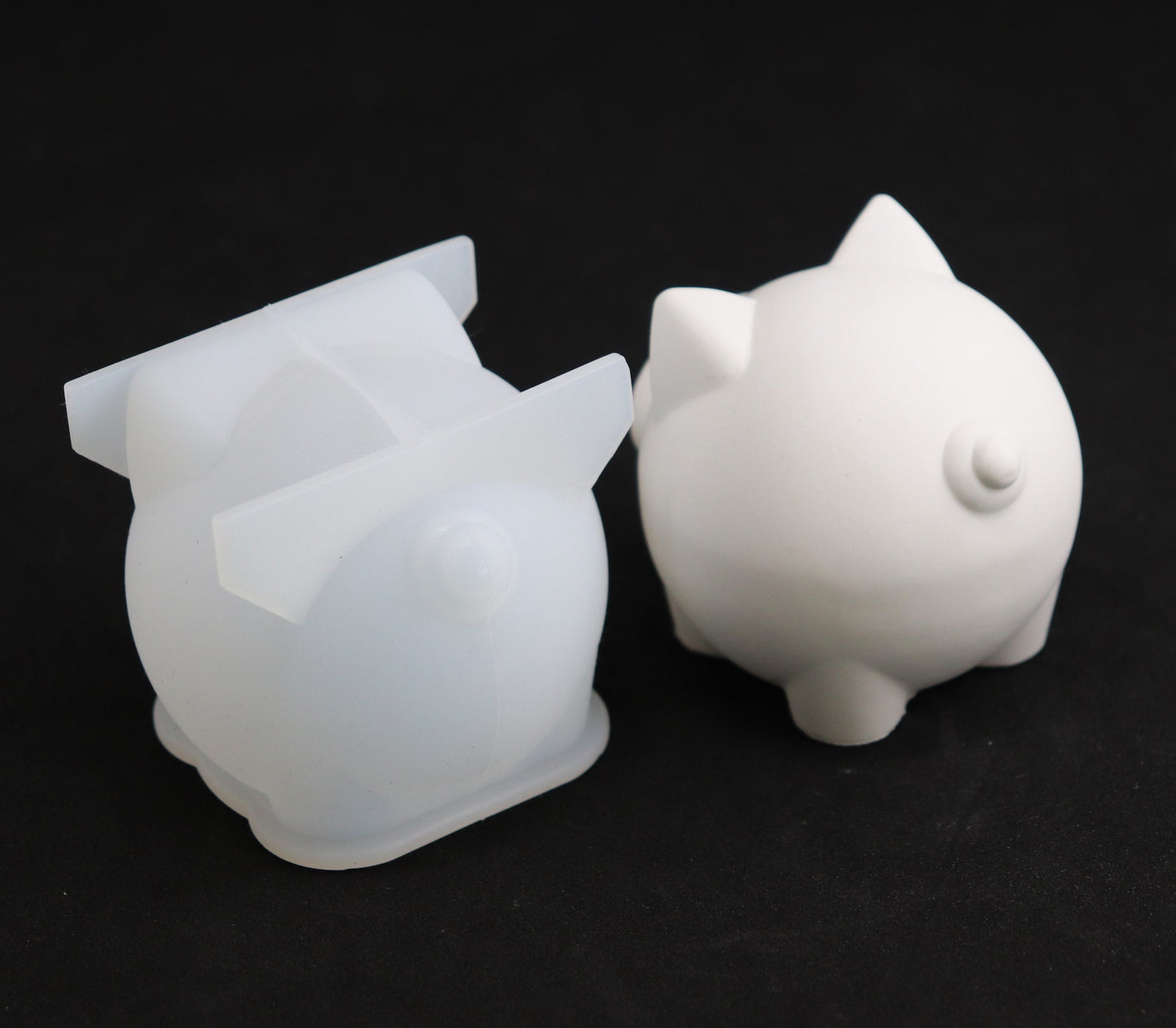Silikonform 3D Schwein Gießform Glücksschwein für Raysin, Epoxidharz ca 6 cm