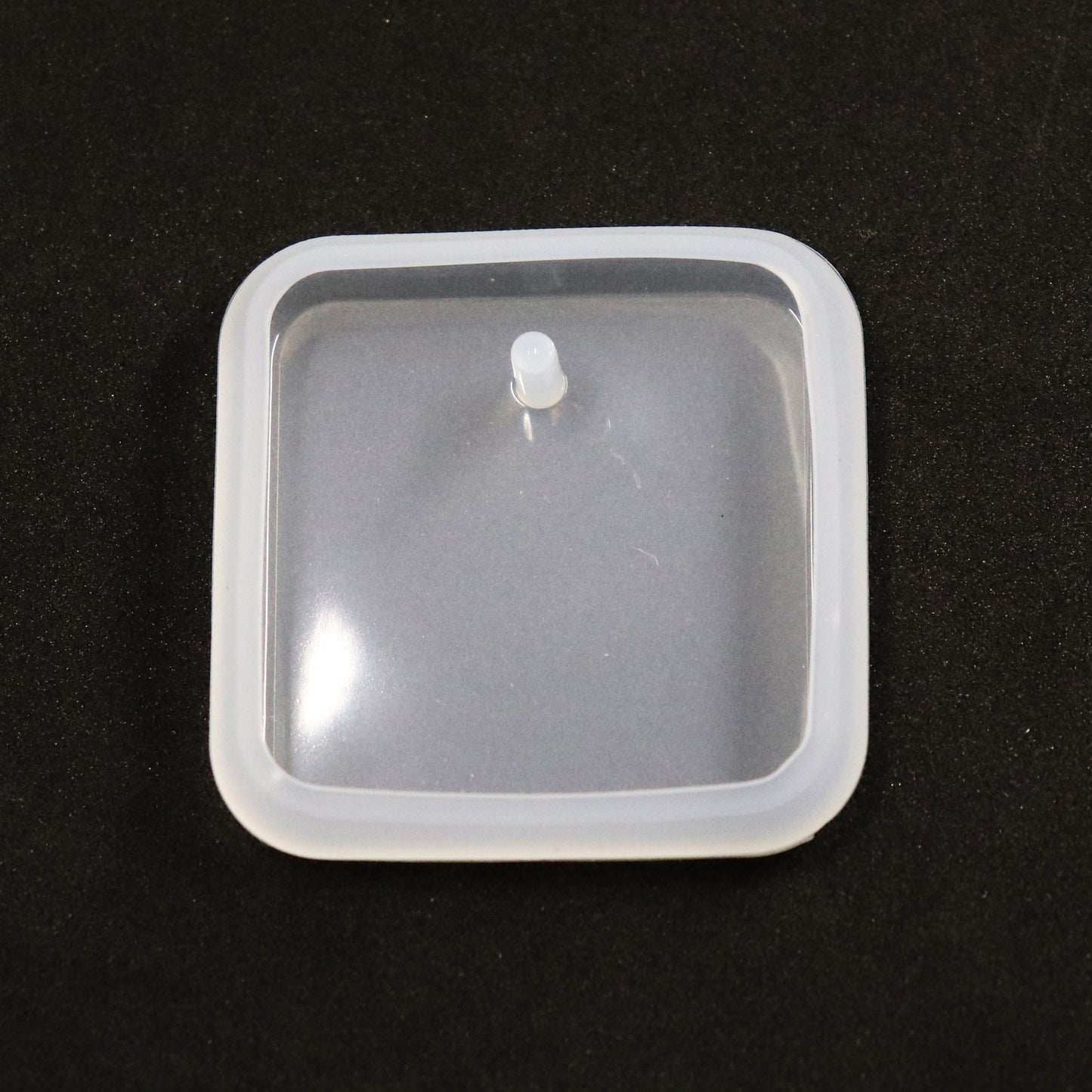 Viereckige Silikon Schmuck Anhänger abgerundete Gießform, Raysin, Epoxidharz ca. 3,5 cm