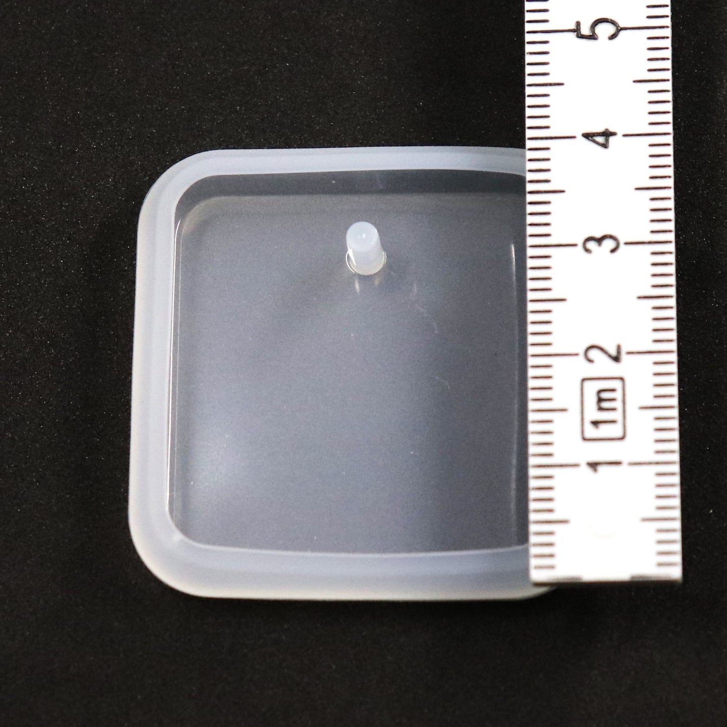 Viereckige Silikon Schmuck Anhänger abgerundete Gießform, Raysin, Epoxidharz ca. 3,5 cm