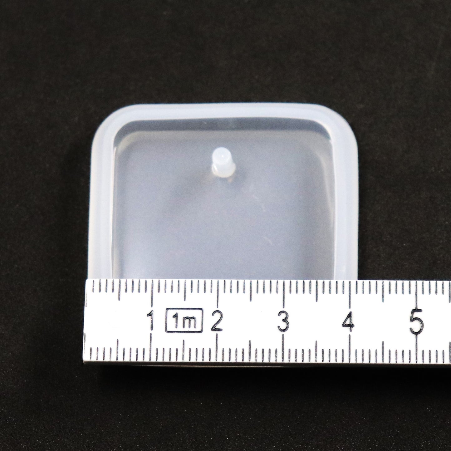Viereckige Silikon Schmuck Anhänger abgerundete Gießform, Raysin, Epoxidharz ca. 3,5 cm