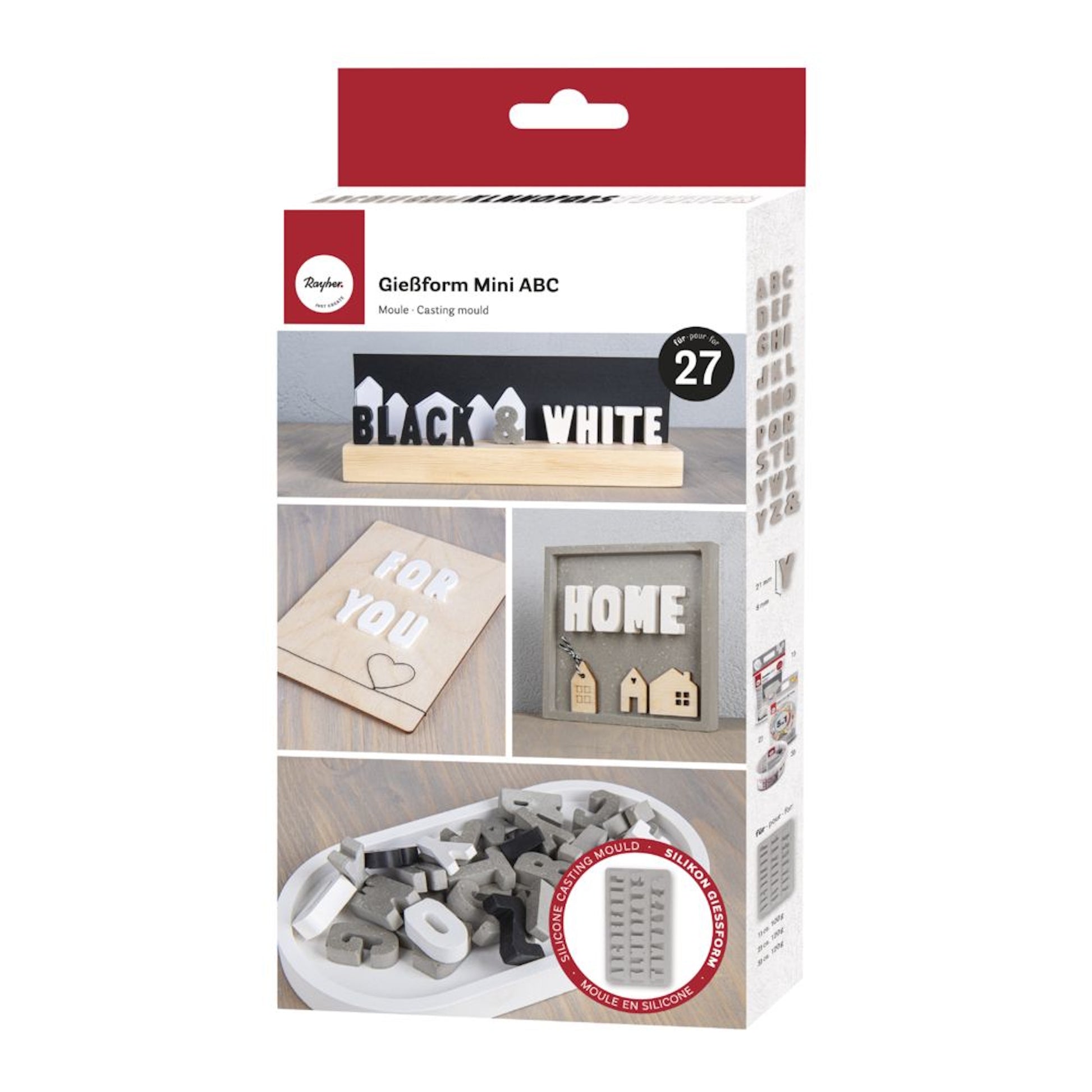 Silikonformen mini Buchstaben von Rayher Hobby