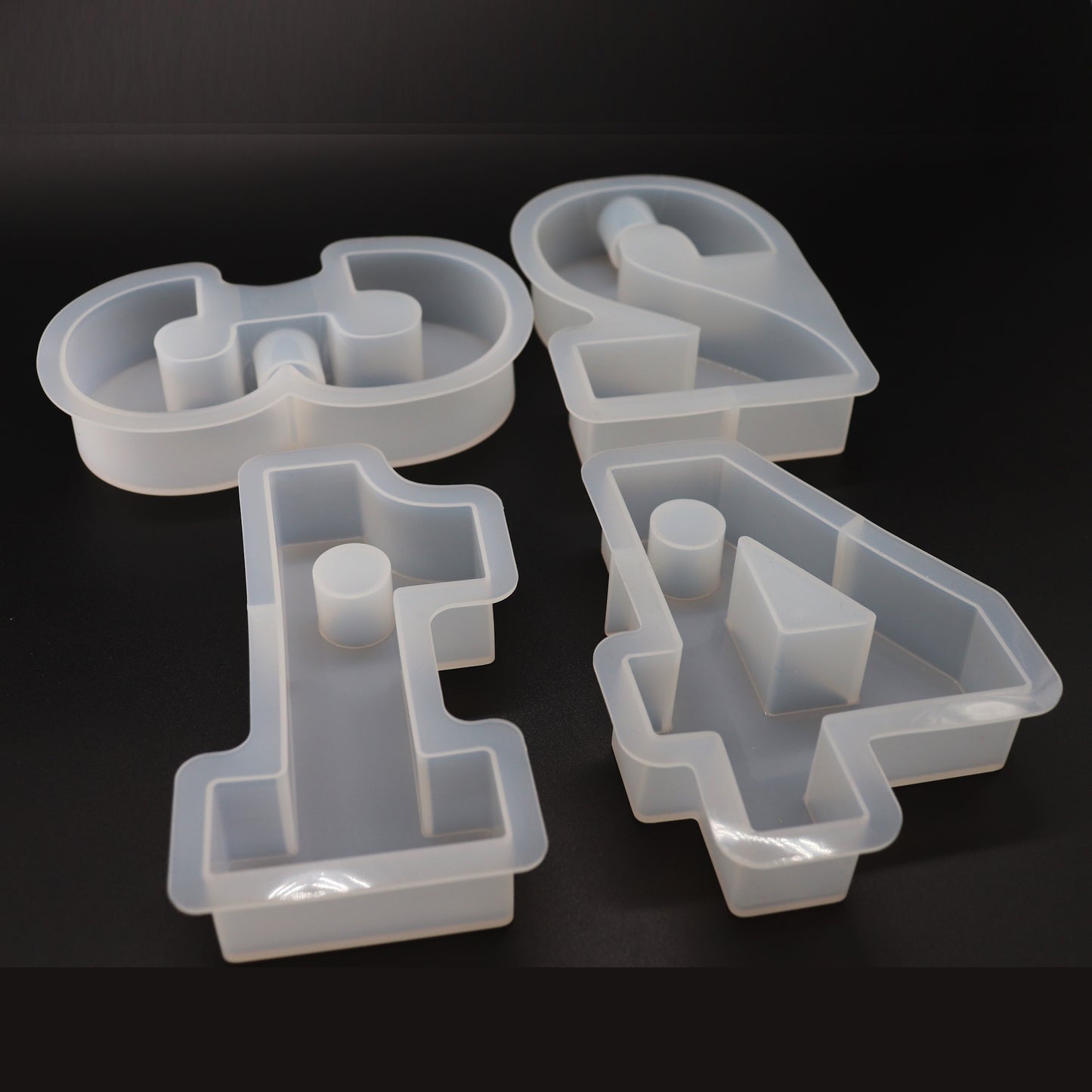 Silikonform Adventskranz Zahlen Set Gießform Weihnachten Deko ca. 16 cm