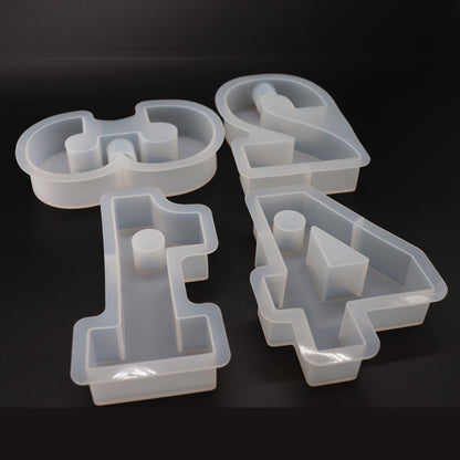 Silikonform Adventskranz Zahlen Set Gießform Weihnachten Deko ca. 16 cm