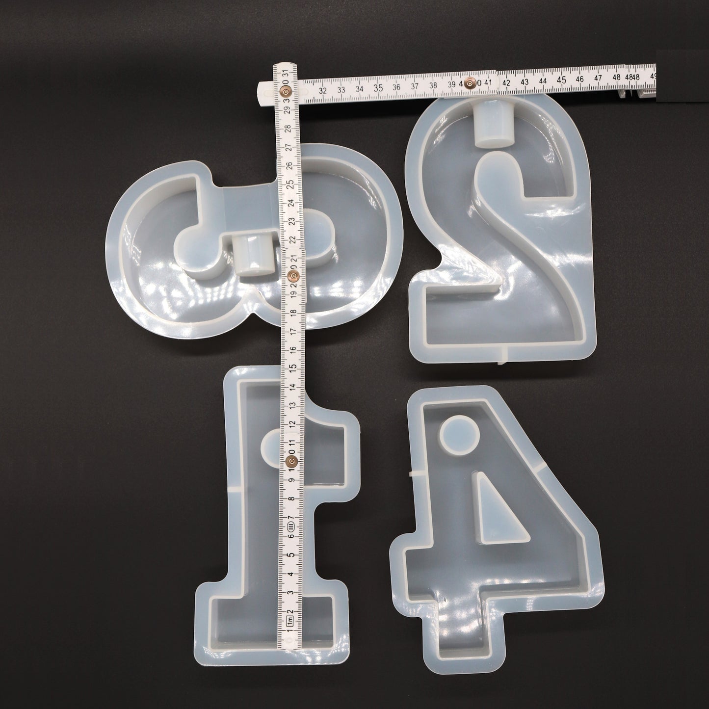 Silikonform Adventskranz Zahlen Set Gießform Weihnachten Deko ca. 16 cm