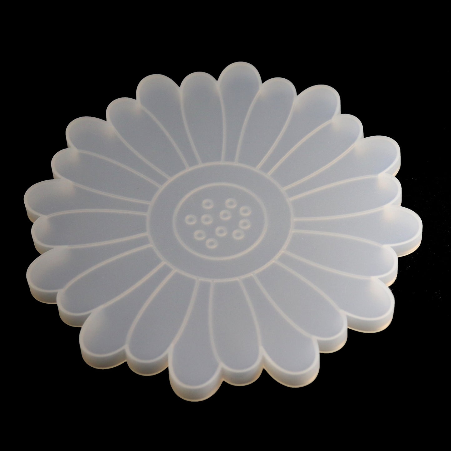 Silikonform Blume Untersetzer Gießform für Raysin, Epoxidharz Mittel ca. 15 cm