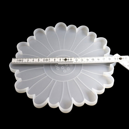 Silikonform Blume Untersetzer Gießform für Raysin, Epoxidharz Groß ca. 20 cm