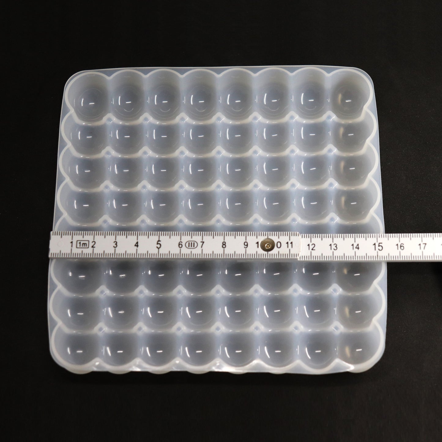 Silikonform Bubbles Rechteckige Tablett Gießform für Raysin, Resin oder Epoxidharz ca. 14 cm