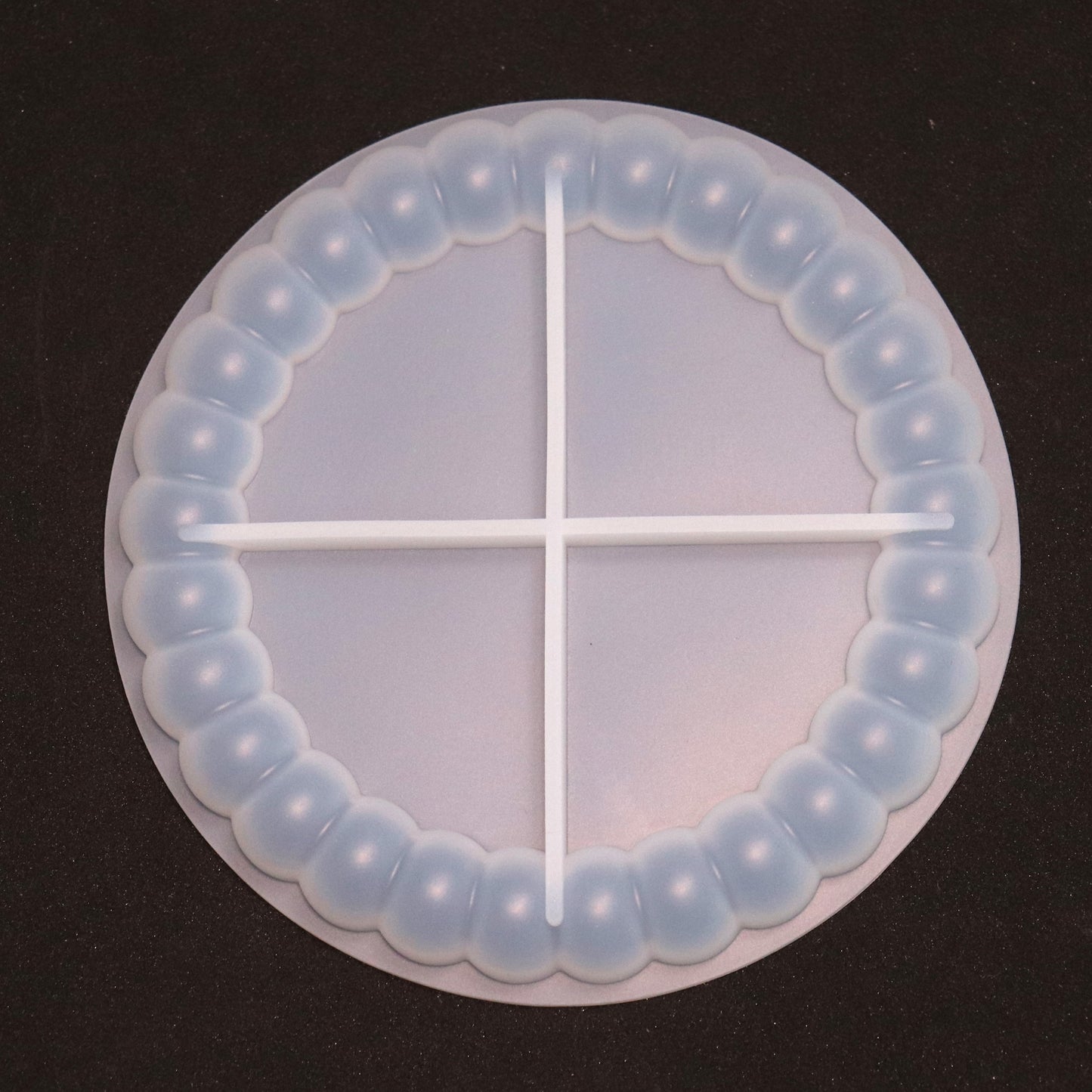 Silikonform Bubbles Untersetzer Kerzenteller Gießform Rund für Raysin ca. 13 cm