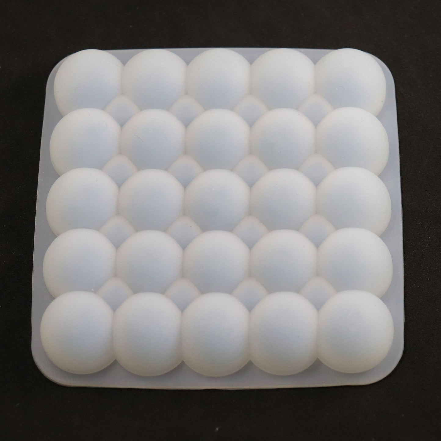 Silikonform Bubbles Rechteckige Untersetzer Gießform für Raysin, Resin oder Epoxidharz ca. 10 cm