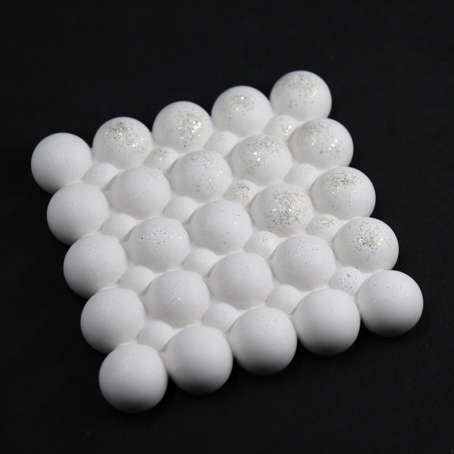 Silikonform Bubbles Rechteckige Untersetzer Gießform für Raysin, Resin oder Epoxidharz ca. 10 cm