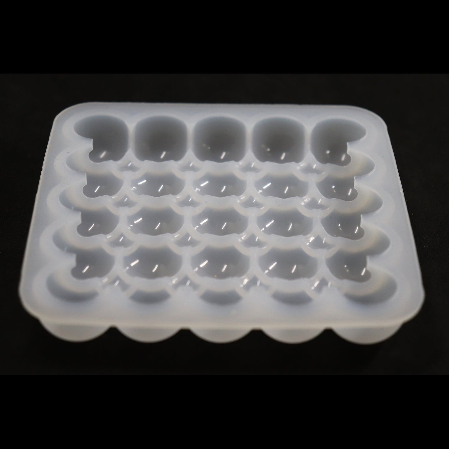 Silikonform Bubbles Rechteckige Untersetzer Gießform für Raysin, Resin oder Epoxidharz ca. 10 cm