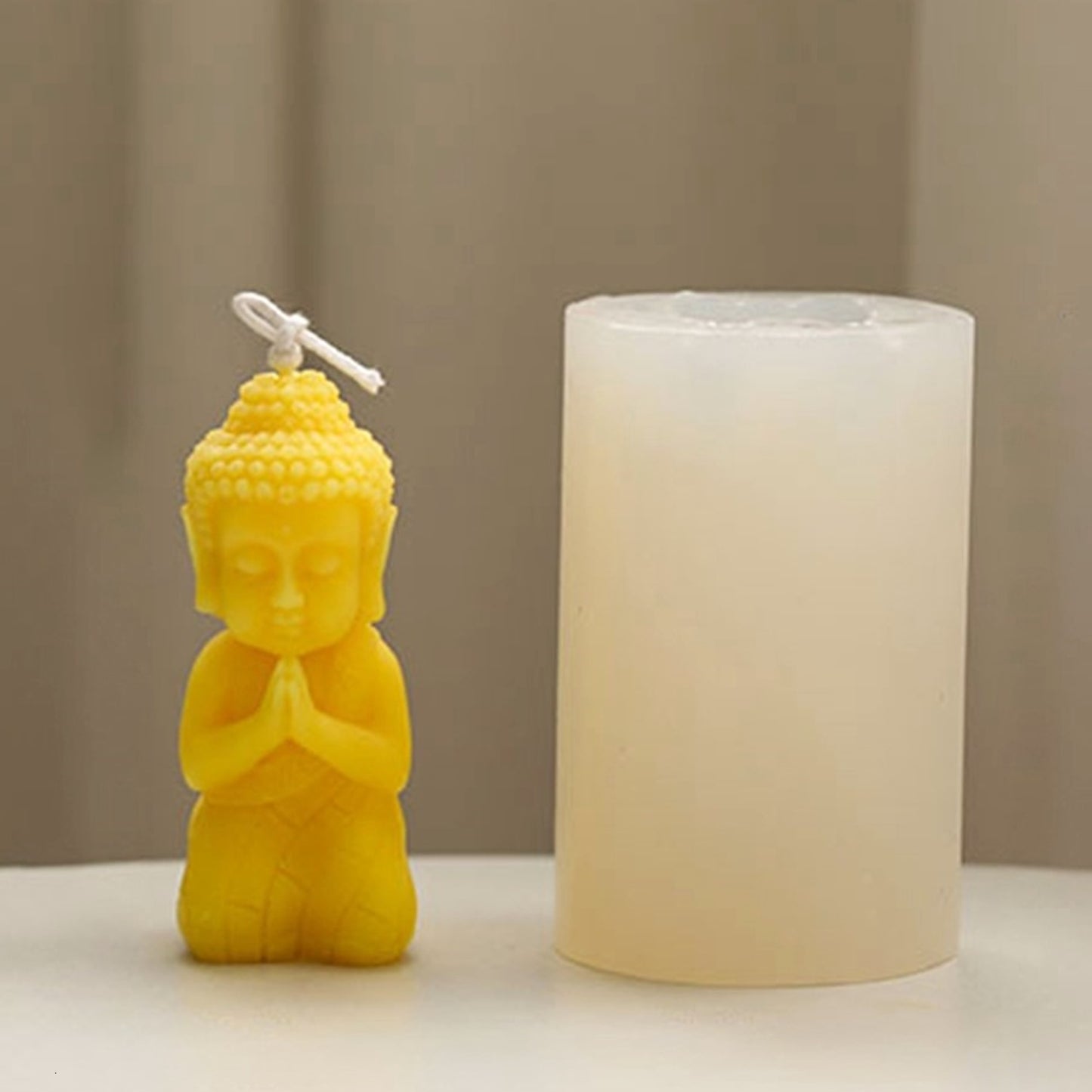Silikonform 3D Buddha Gießform Kerzenform für Raysin, Epoxidharz ca. 7,5 cm