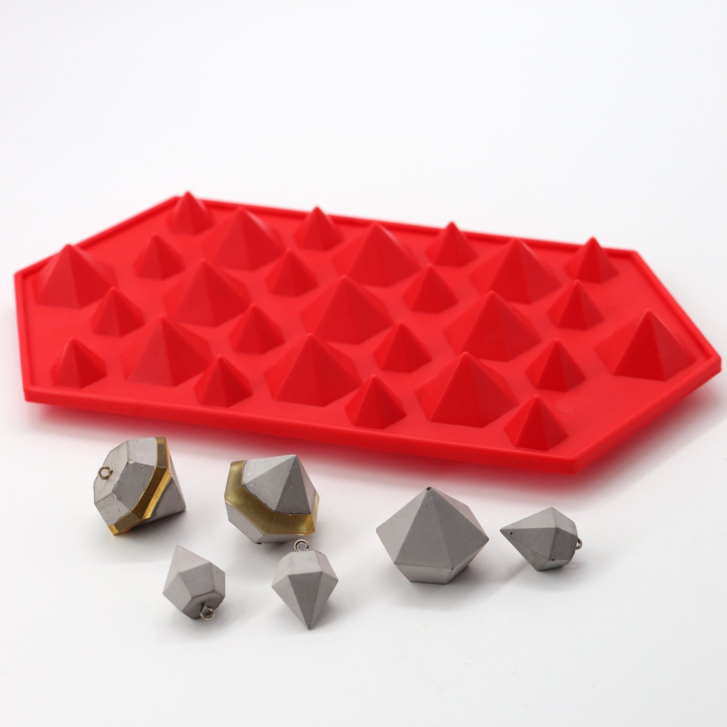 Silikonform Diamanten 3D Gießform für Raysin Feinbeton  ca. 1,8 - 2,3 cm