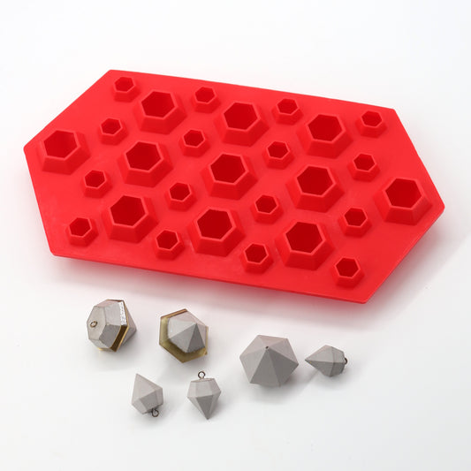Silikonform Diamanten 3D Gießform für Raysin Feinbeton  ca. 1,8 - 2,3 cm