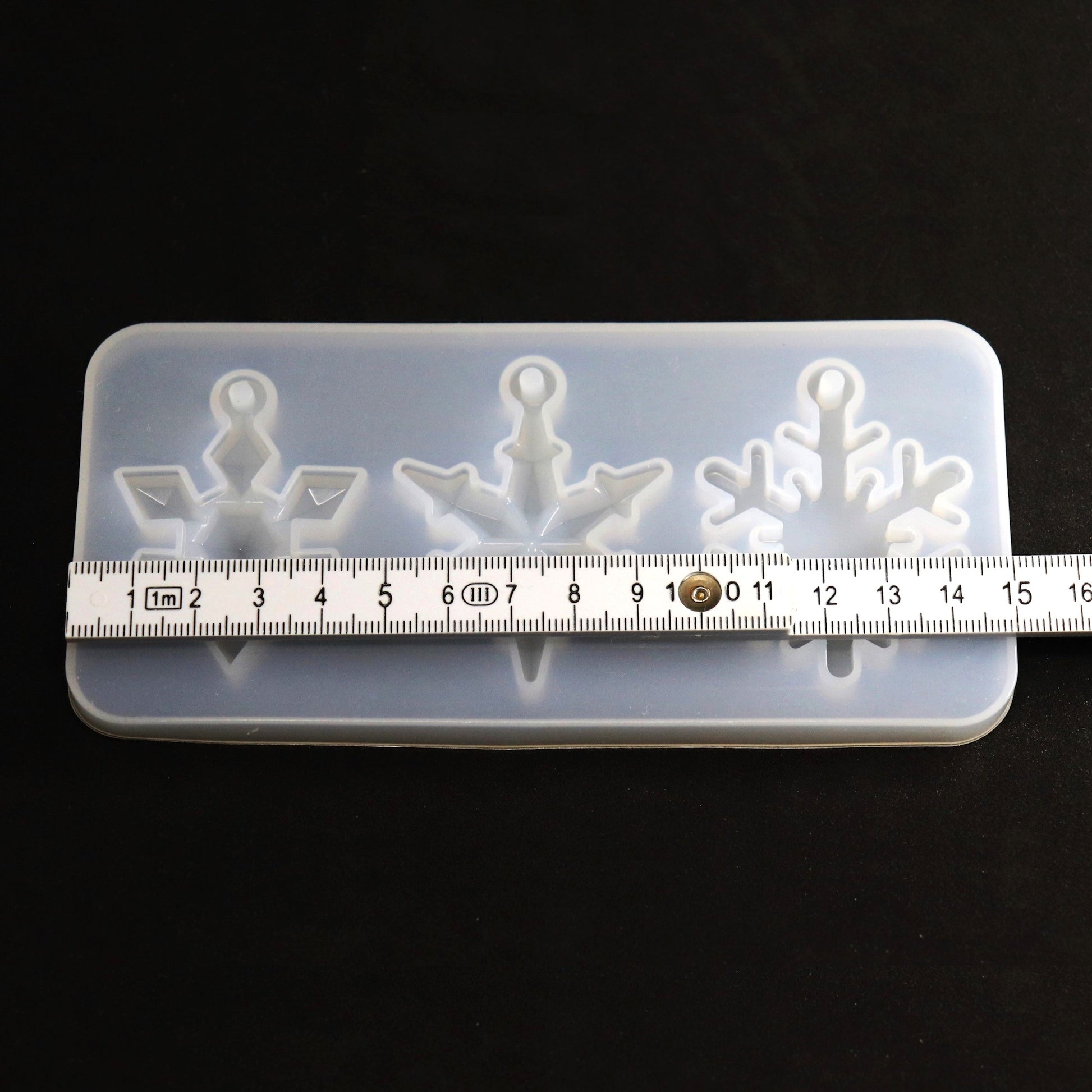 Silikonformen Weihnachten Schneeflocken Anhänger je ca. 4 cm