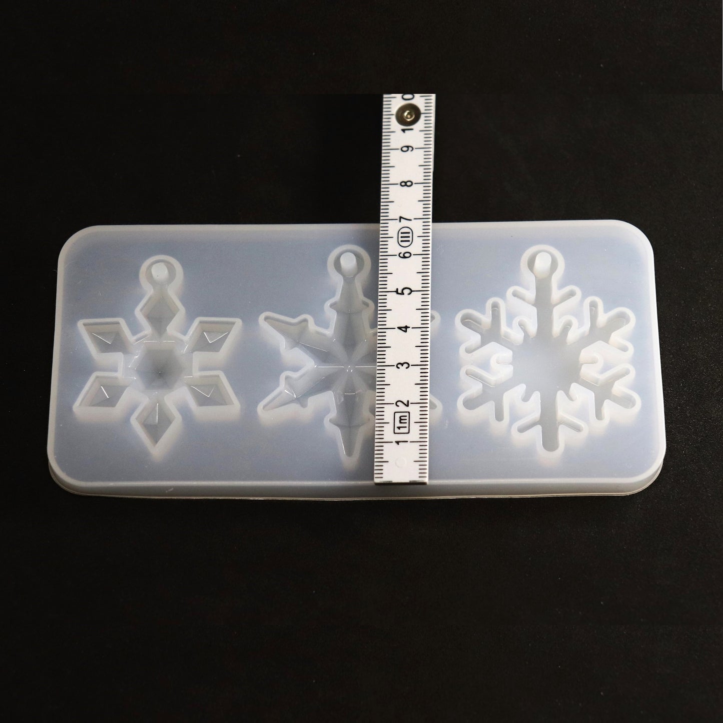 Schneeflocken Kristall Anhänger Baumschmuck Silikonform Epoxidharz je ca. 4 cm