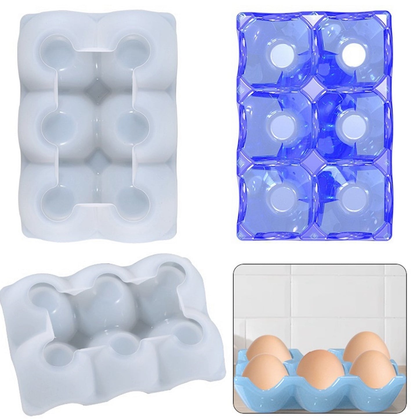 Silikonform Eierverpackung Eierhalter Gießform Ostern Deko Epoxidharz ca. 14 cm