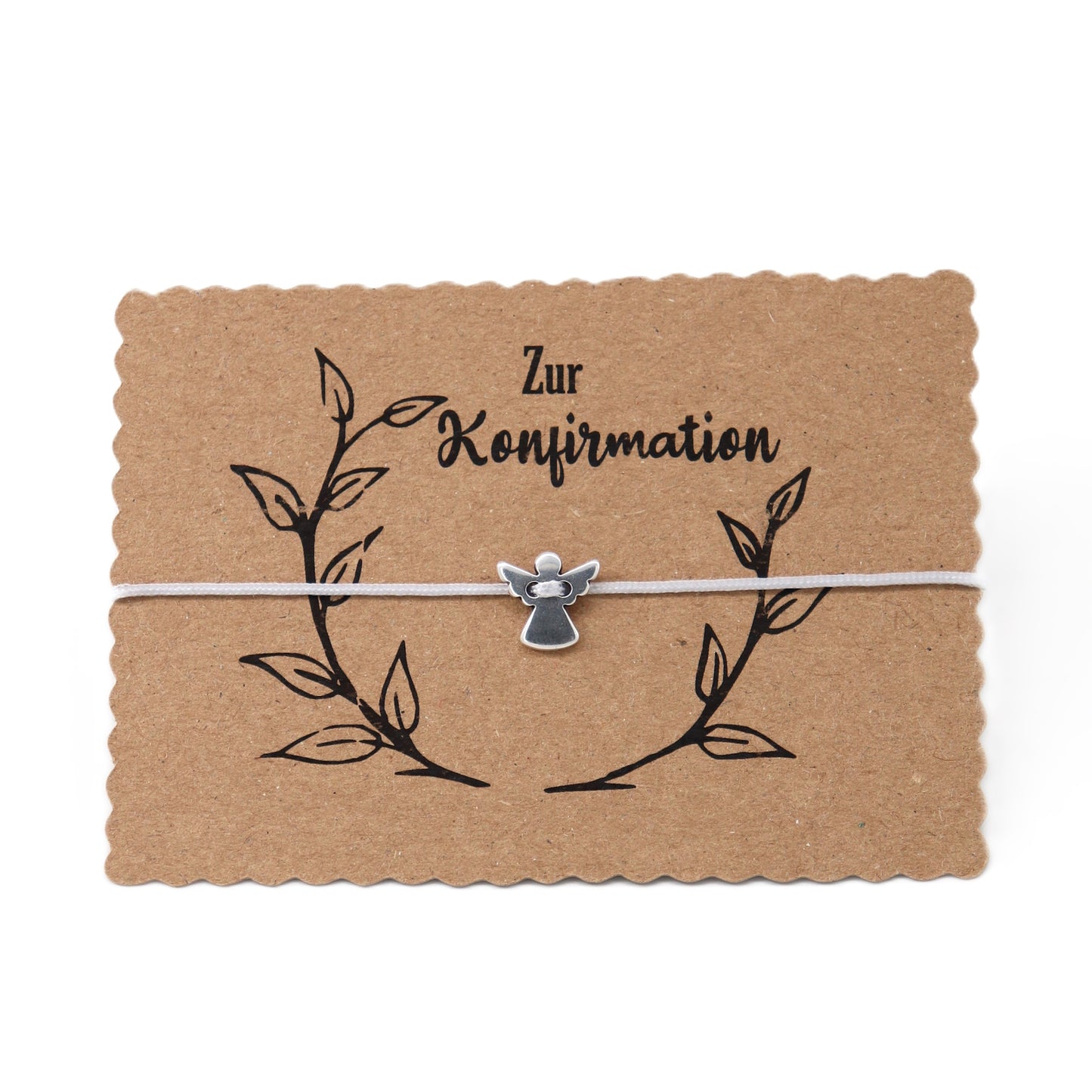 Engel Armband Zur Konfirmation Glücksbringer verstellbar bis 27 cm