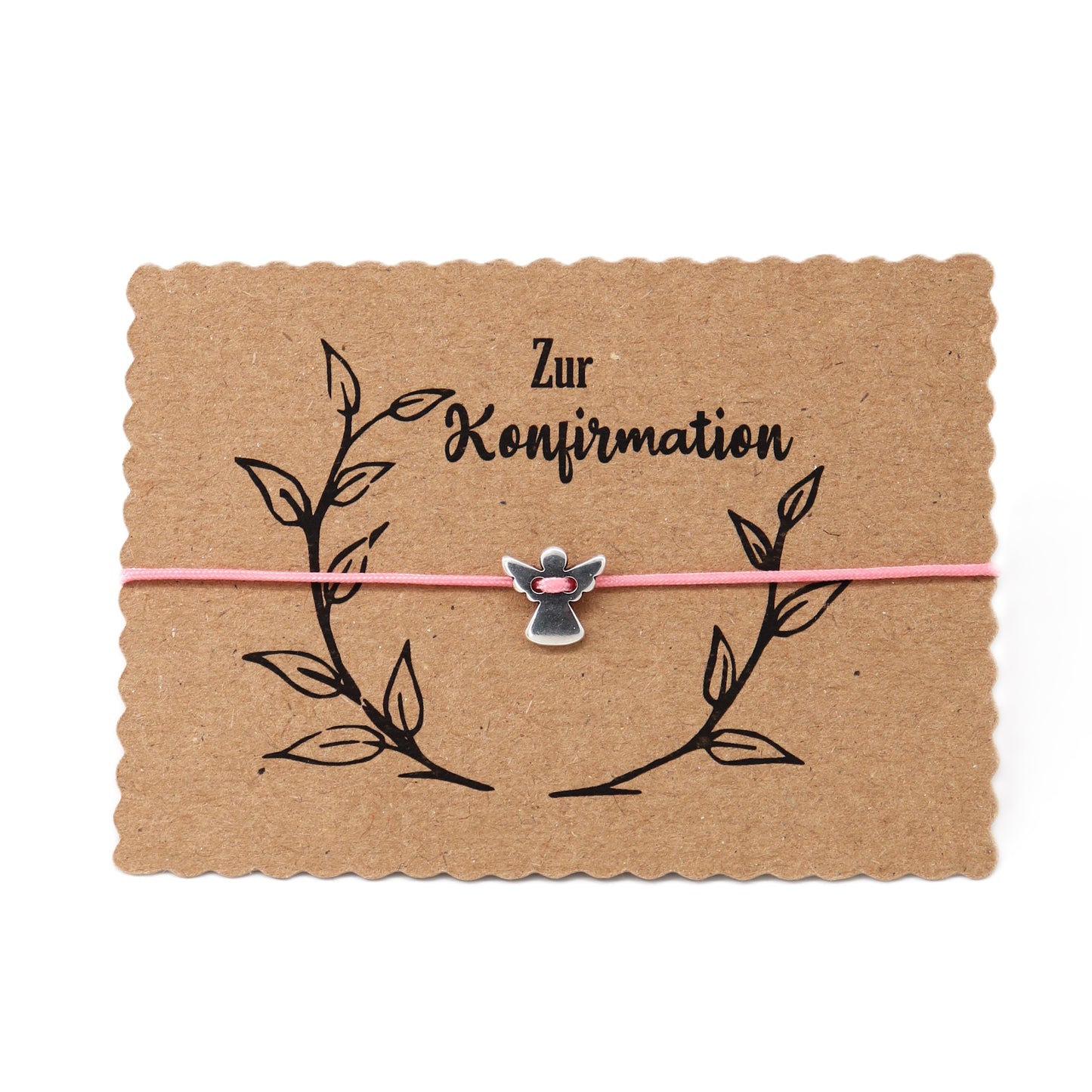 Engel Armband Zur Konfirmation Glücksbringer verstellbar bis 27 cm