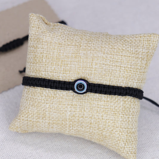 Makamee Armband verstellbar mit Evil Eye Perle. Böser Blick Schutz.