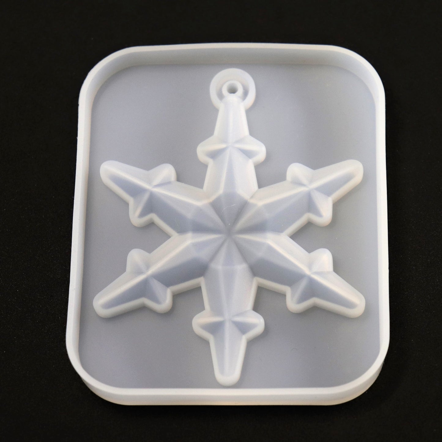Silikonform Schneeflocke Anhänger Baumschmuck Gießform Mold ca. 8 cm
