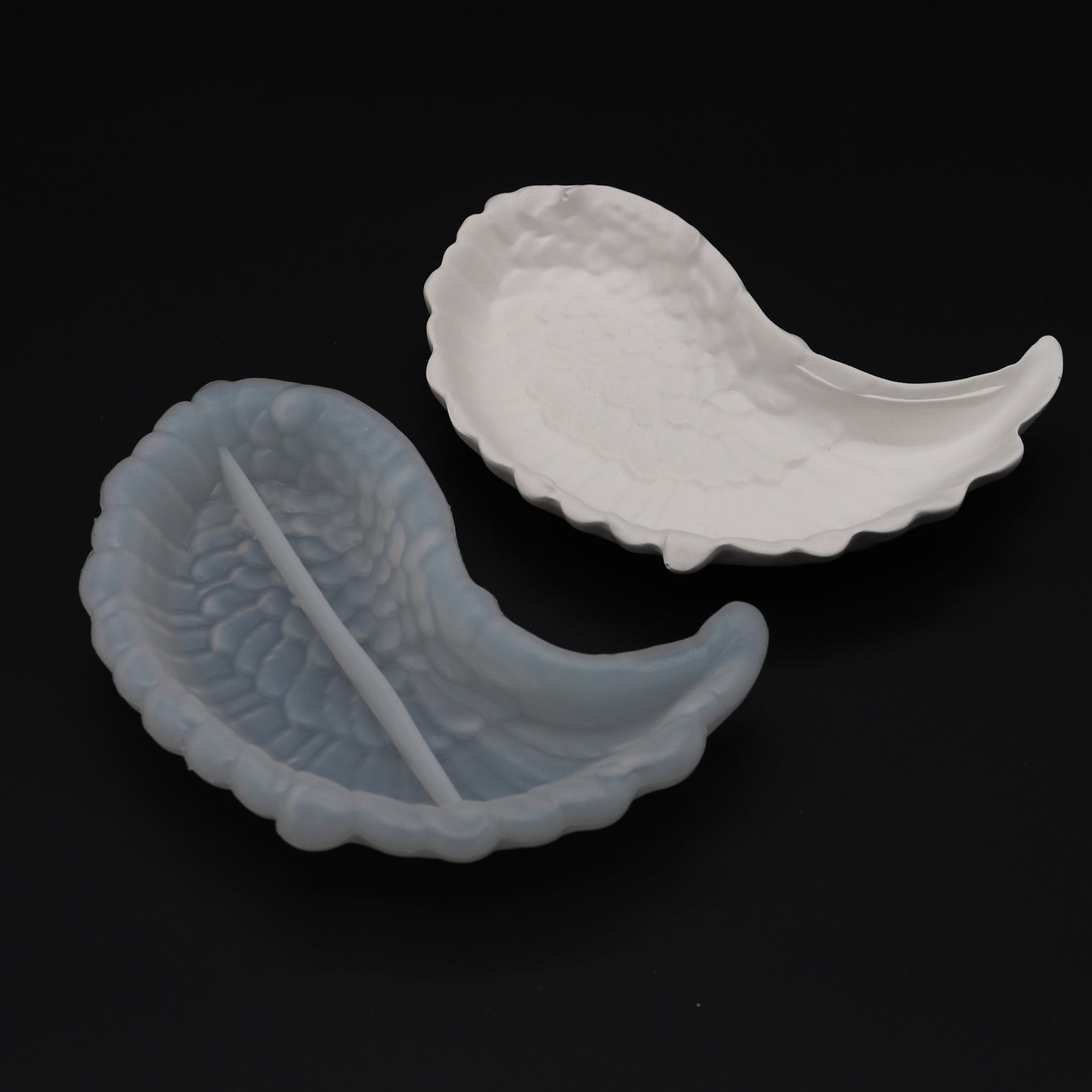 Silikonform Flügel Schale Gießform für Raysin oder Epoxidharz ca. 12,5 cm