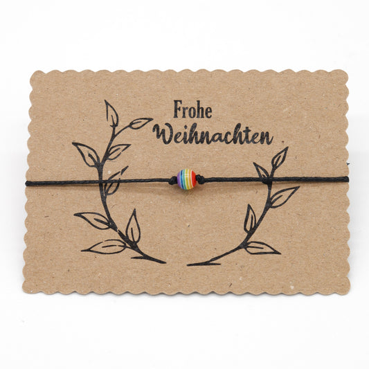 Wunscharmband mit Regenbogen Weihnachtsgruß