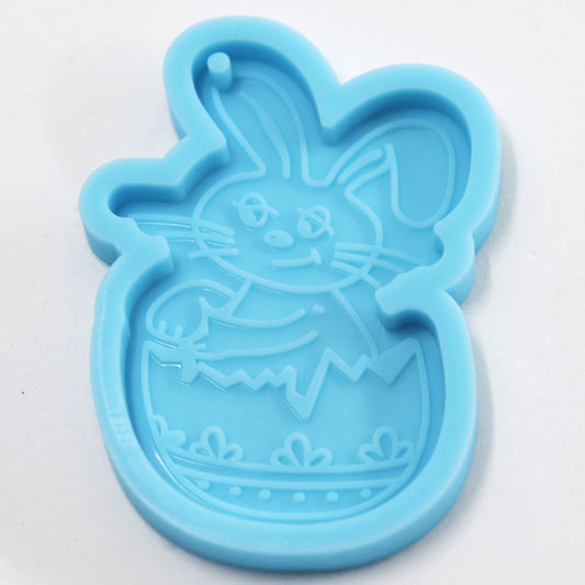 Silikonform Hase im Korb Anhänger Ostern Gießform für Raysin ca. 6,5 cm