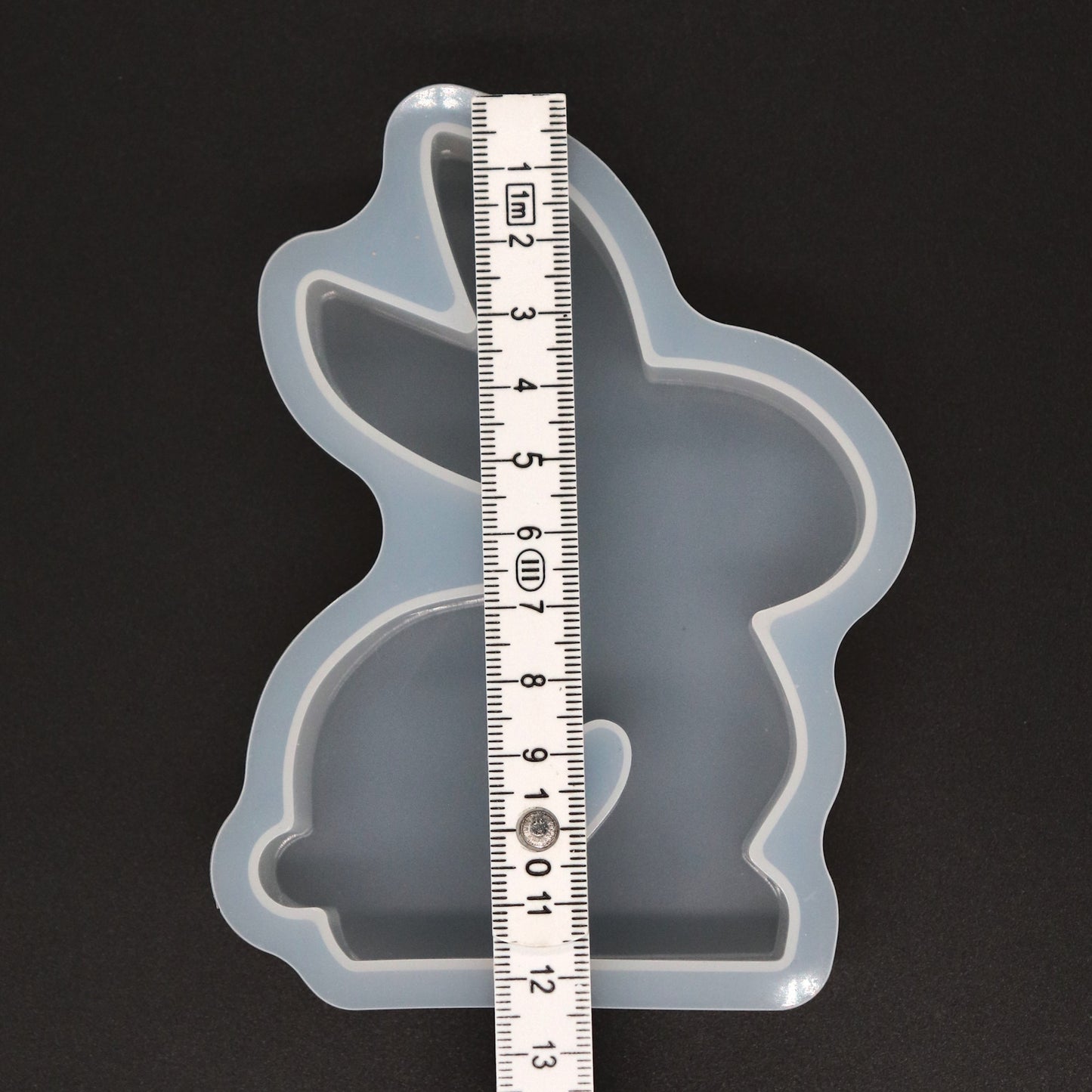 Silikonform Hase mit Herz Gießform sitzend Ostern Deko für Raysin ca. 11,4 cm