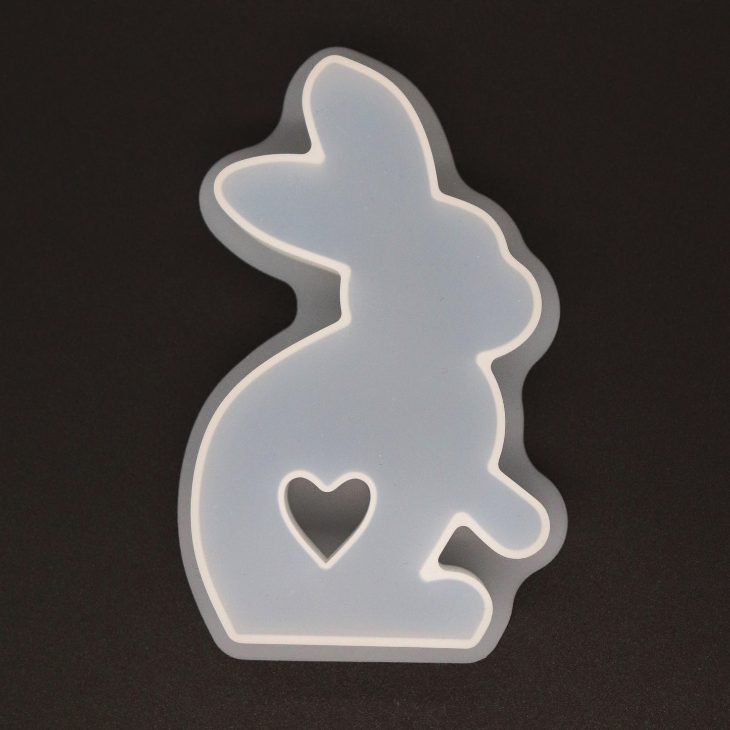 Silikonform Hase mit Herz stehend Gießform Ostern Deko für Raysin ca. 11,8 cm