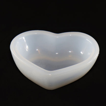 Silikonformen Herz Schale, Schmuckablage ca. 6 x 7 cm. Höhe 2 cm. Für Gießen mit Epoxidharze.