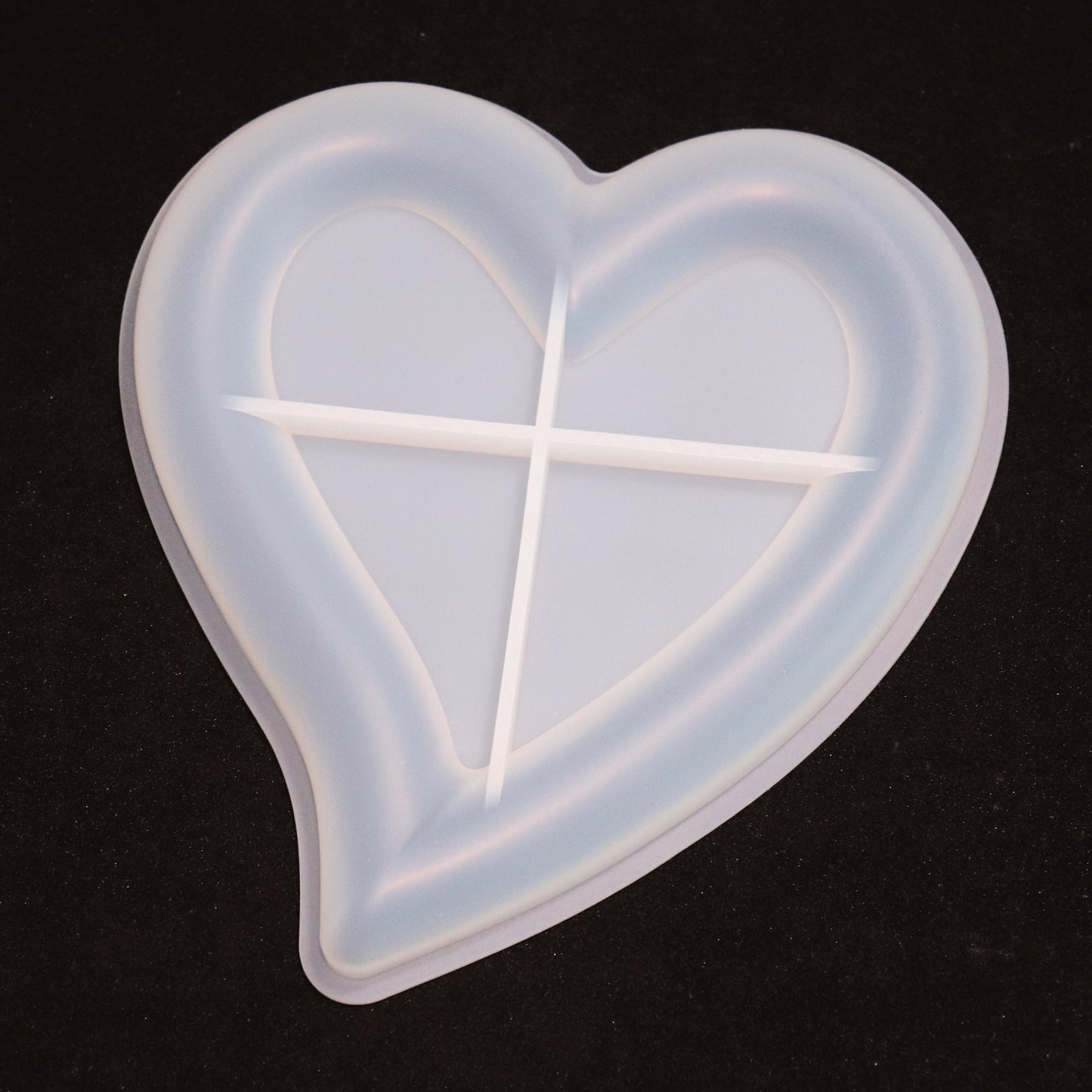 Herz Silikonform Untersetzer Schale mit Rand geschwungen, Raysin ca. 16 x 15 cm