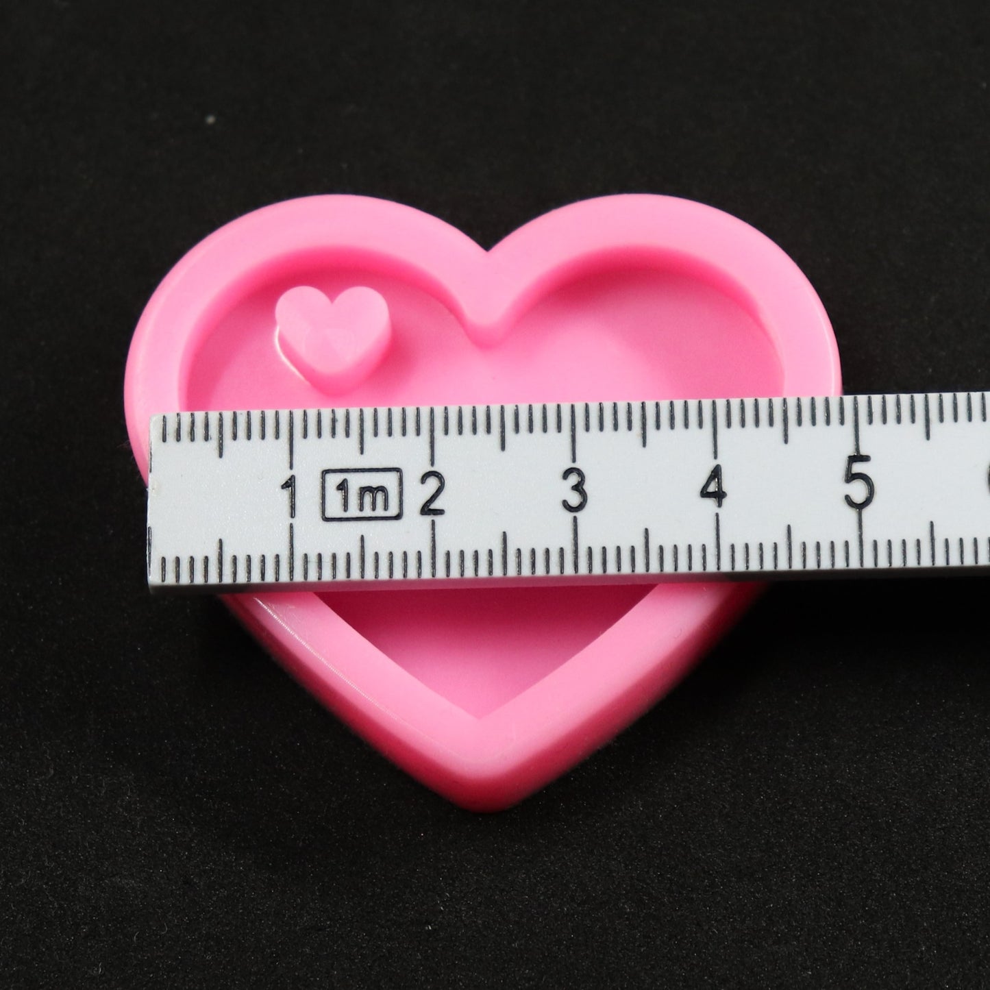 Herz mit Herz Schlüssel Anhänger Silikonform für Epoxidharz ca. 4 x 3 cm