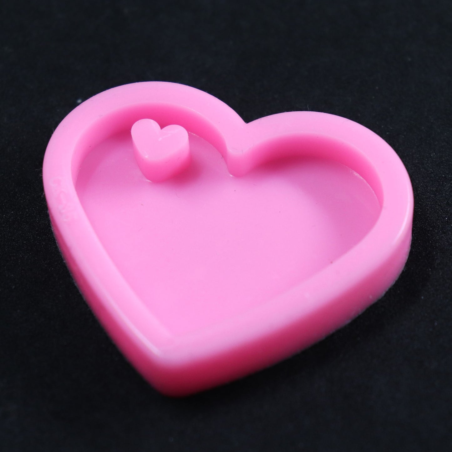 Herz mit Herz Schlüssel Anhänger Silikonform für Epoxidharz ca. 4 x 3 cm